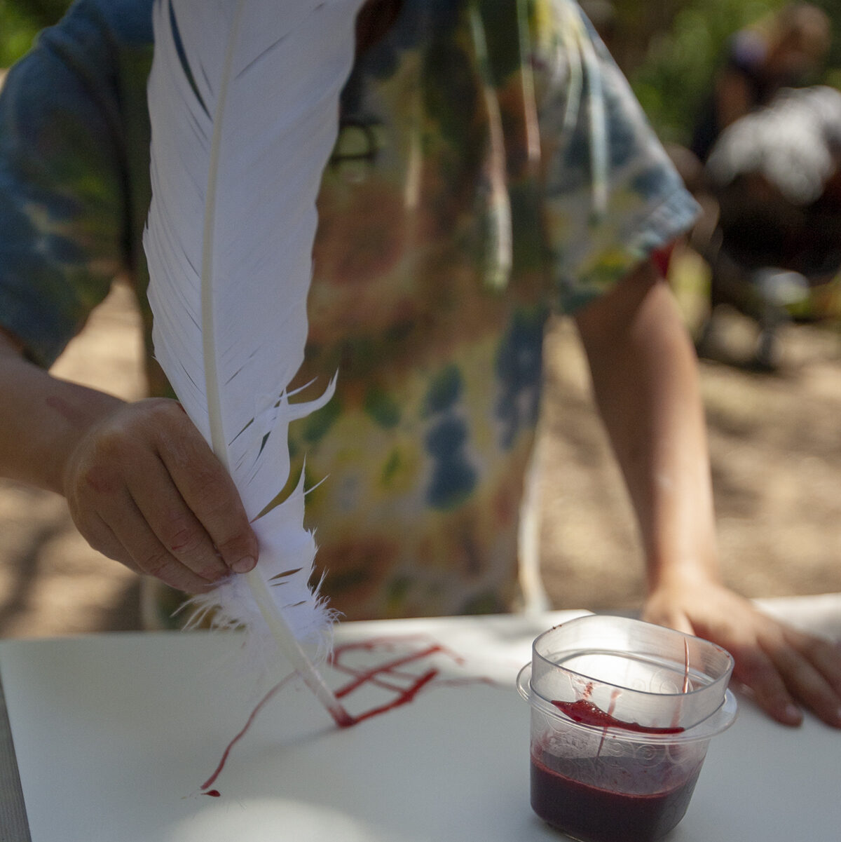 Purple Swirls and Berry Mash: Making Art from Handmade Quills and Ink